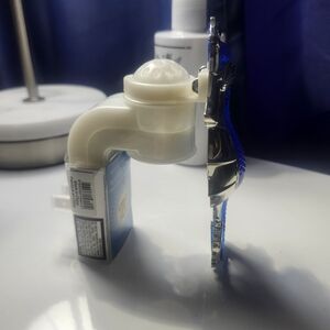 White and Blue Shower Head